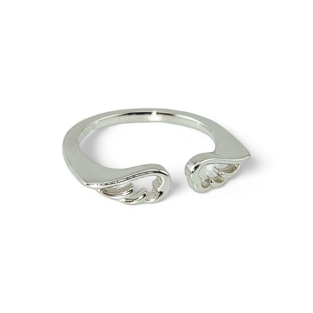 Sterling Silver 925 Angel Wings Ring - Picture 5 of 5